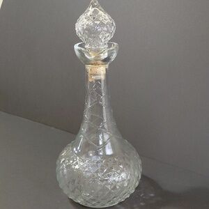 Vintage 1950s Smirnoff Vodka Clear Glass Genie Bottle Decanter